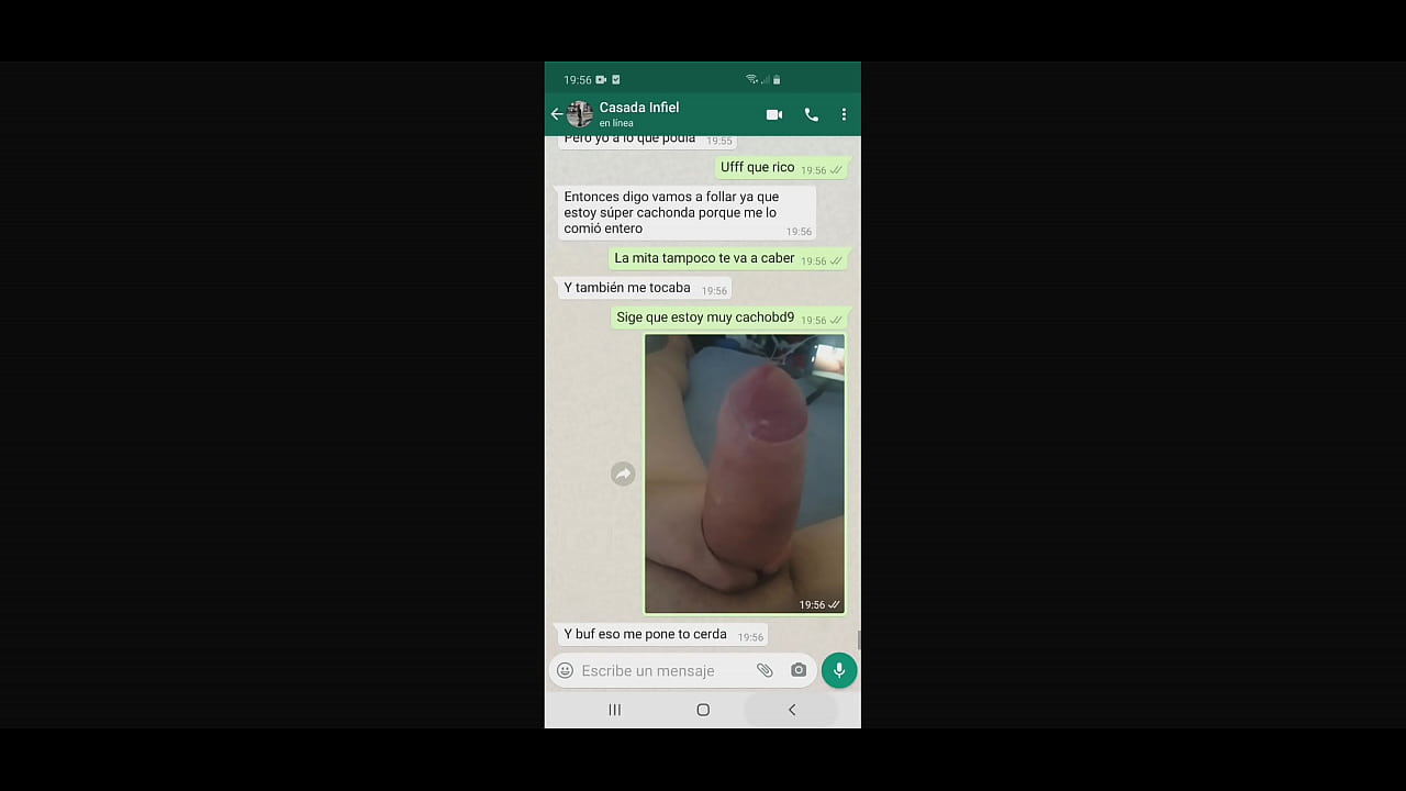 Conversación infiel: WhatsApp de mujer\n  casada